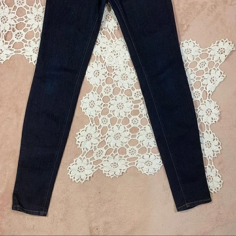 J‎ Brand Mid Rise Super Skinny in Starless Jeans Womens 25